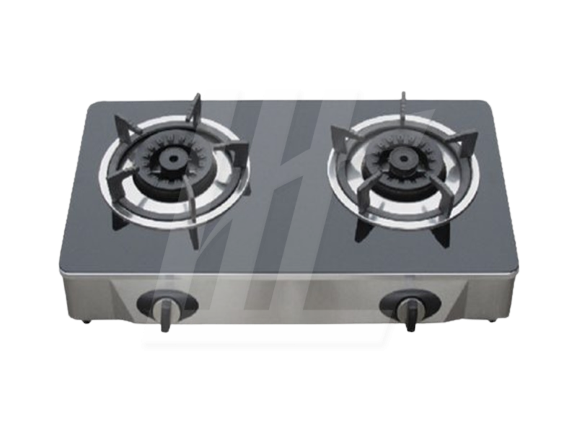 Firenzzi 2 Burner Free Standing Tempered Glass Top Gas Stove