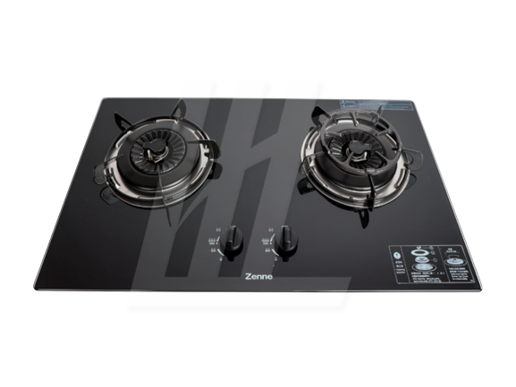 Zenne Tempered Glass TURBO Twister Double Burner Gas Hob 5.3KW