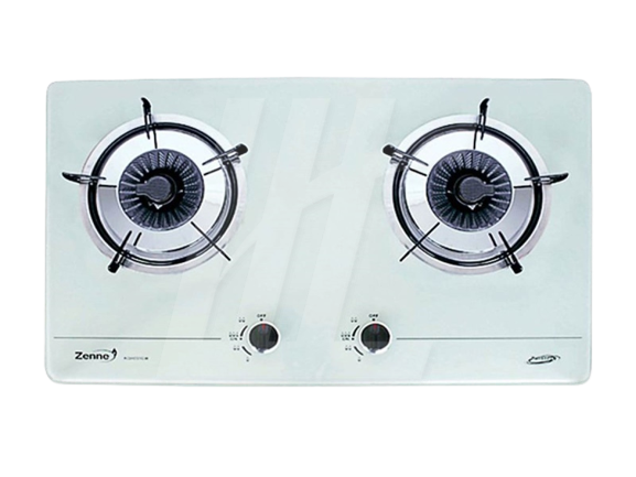 Zenne Tempered Glass Twister Double Burner Gas Hob 4.5KW