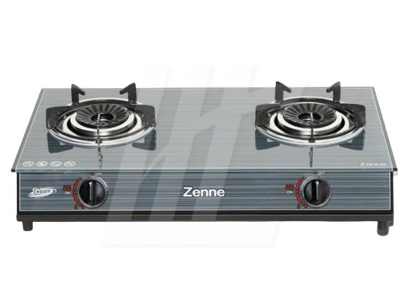 ZENNE 3.2kWatt GLASS TABLE TOP DOUBLE BURNER STOVE